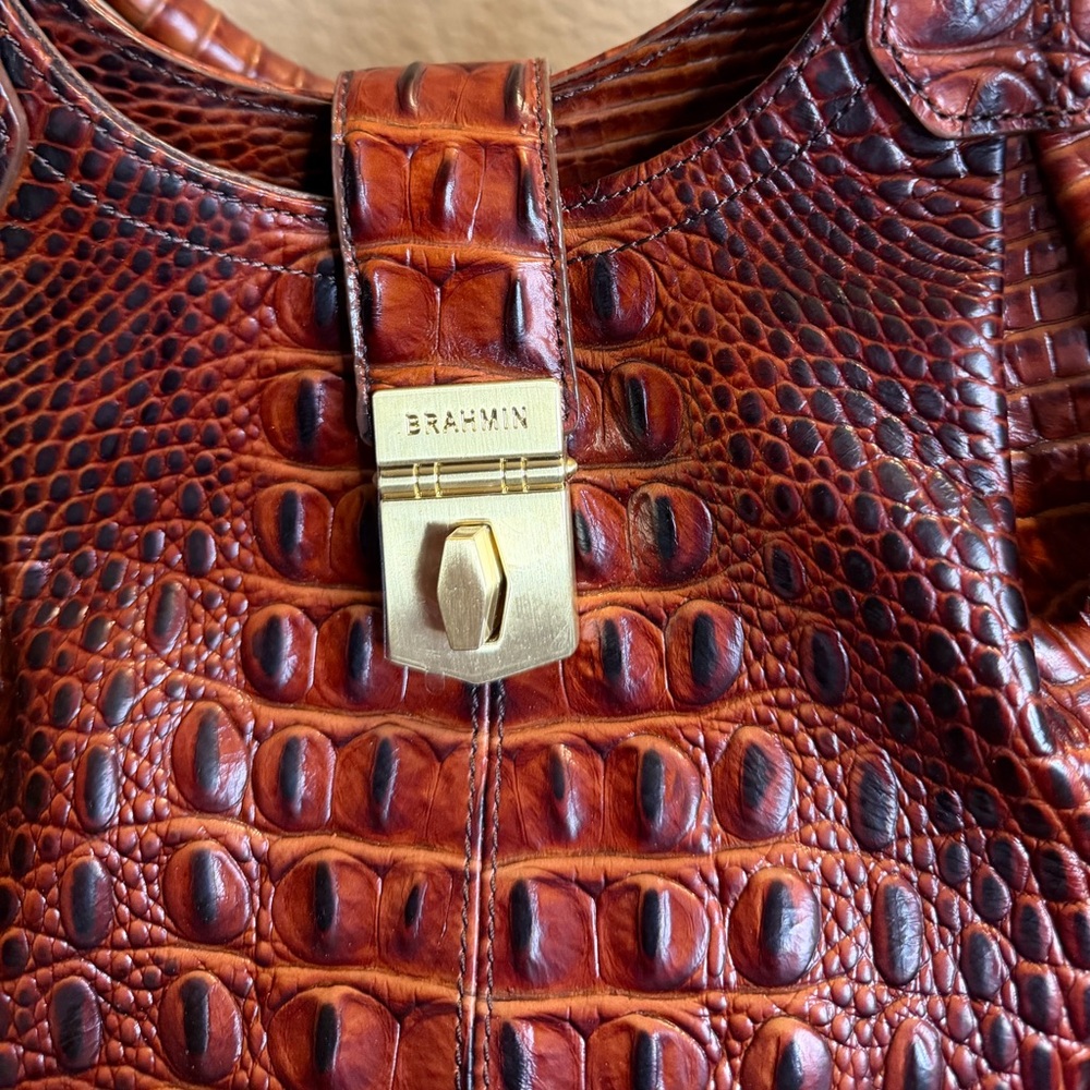 Brahmin NWOT Elisa Pecan Melbourne Leather Hobo - Picture 6 of 10